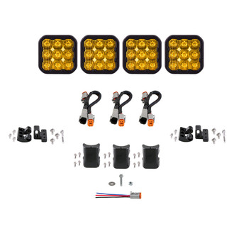 Diode Dynamics® - CrossLink Pro 4-Pod 25" 360W Driving Beam Yellow LED Light Bar