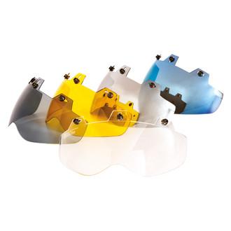 Echo® - Blue Mirrored Face Shield for Three-Snap Shorty Helmet