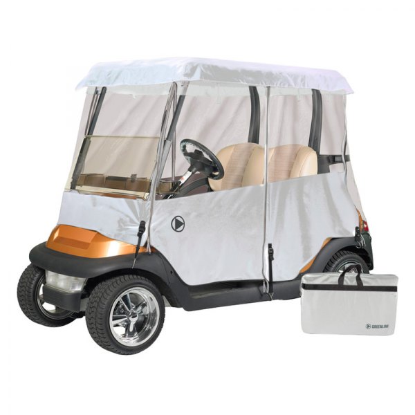 Eevelle® - Greenline™ Drivable 2-Person Stone White Golf Car Enclosure
