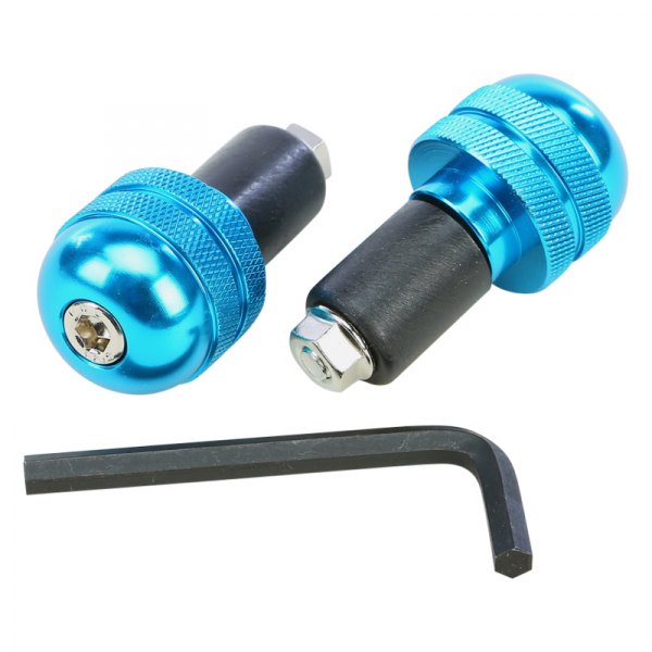 EMGO® - Blue Aluminum Anti-Vibration Mirror Bar Ends