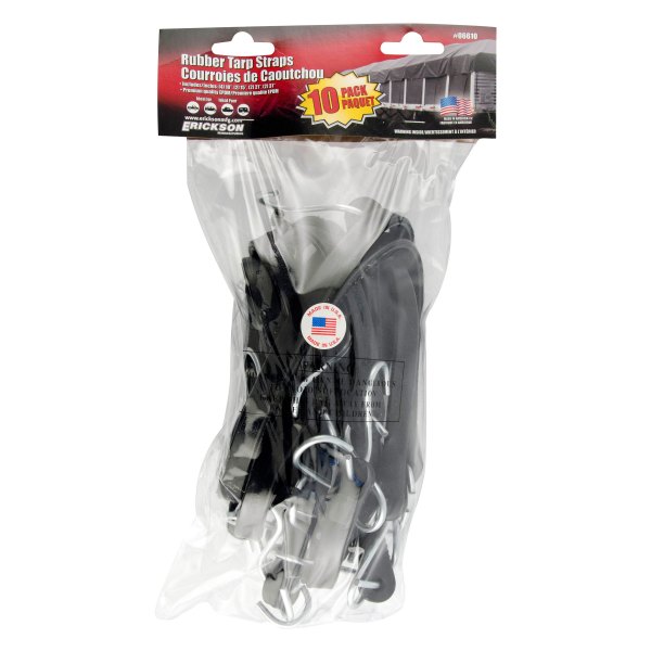 Erickson® - Rubber Black Tarp Straps