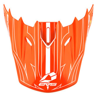 EVS Sports® - Orange/White Visor for T5 Pinner Helmet