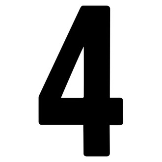 Factory Effex® - FX PRO Style Black Numbers "4"