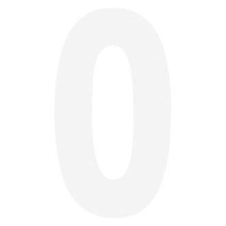 Factory Effex® - FX PRO Style White Numbers "0"