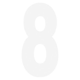 Factory Effex® - FX STD Style White Numbers "8"