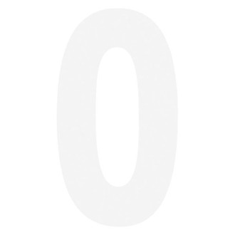 Factory Effex® - FX PRO Style White Numbers "0"