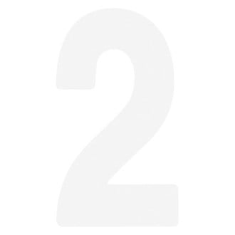 Factory Effex® - FX PRO Style White Numbers "2"