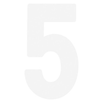 Factory Effex® - FX PRO Style White Numbers "5"