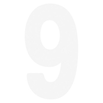 Factory Effex® - FX PRO Style White Numbers "9"