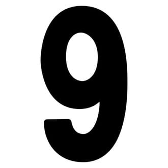 Factory Effex® - FX PRO Style Black Numbers "9"