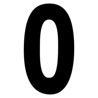 Factory Effex® - FX PRO Style Black Numbers "0"