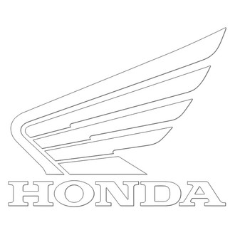 Factory Effex® 04-2692 - Honda Wing Style White Die-Cut Stickers
