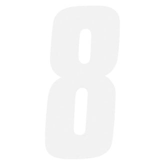 Factory Effex® - FX Factory Style White Numbers "8"
