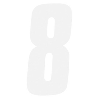 Factory Effex® - FX Factory Style White Numbers "8"