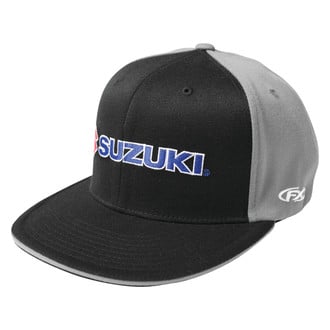 Factory Effex® - Suzuki Team Flex-Fit Hat (Large/X-Large, Black/Gray)