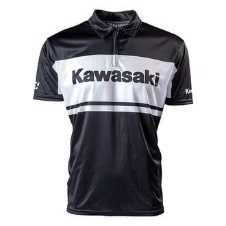Factory Effex® 23-85102 - Lifestyle Kawasaki Team Pit Men's T-Shirt (Medium, Black/White)