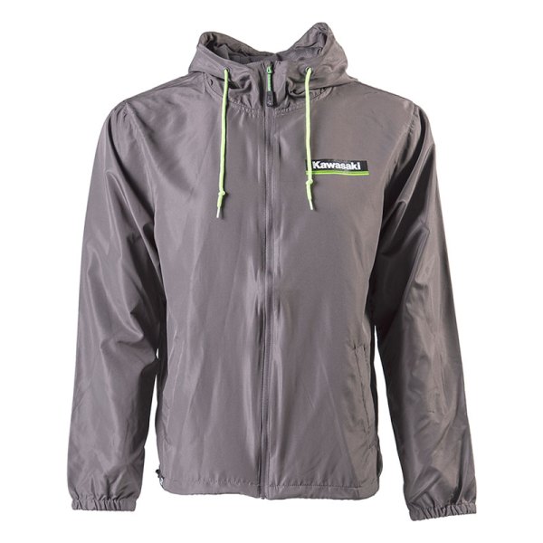 Factory Effex® - Lifestyle Kawasaki Men's Windbreaker Jacket (Medium, Charcoal)