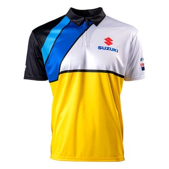 Factory Effex® 23-85402 - Lifestyle Suzuki Team Pit Men's T-Shirt (Medium, Yellow/Black)