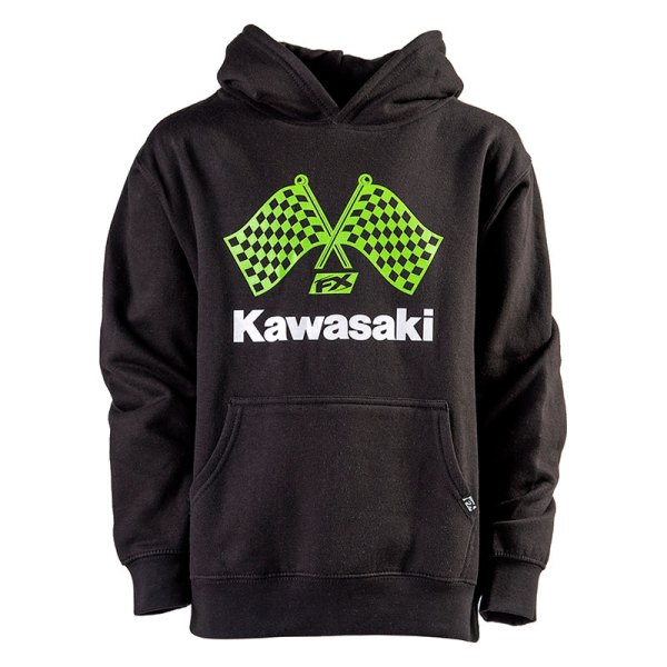 Factory Effex® - Lifestyle Kawasaki Finishline Youth Hoodie (Small, Black)