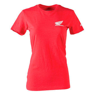 Factory Effex® 24-87316 - Lifestyle Honda Icon Women's T-Shirt (X-Large, Red)