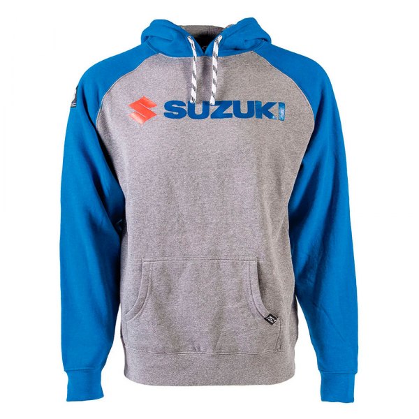 Factory Effex® - Lifestyle Suzuki Landscape Men's Hoodie (Medium, Gray/Royal)