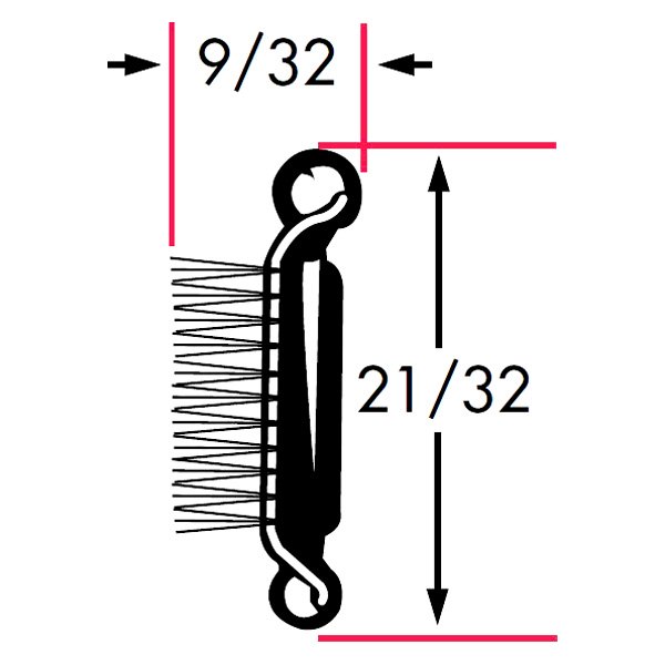 Fairchild® - With Stainless Steel Bead Rigid Polypropylene Pile Lining Rubber Covered Belt Weatherstrip