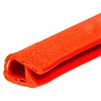 Fairchild® - 50' Safety Orange Soft Tone Standard Double Lip Edge Trim with Segmented Steel Core