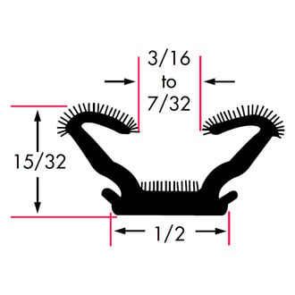 Fairchild® - Flexible Flocked Rubber Glass Run Window Channel