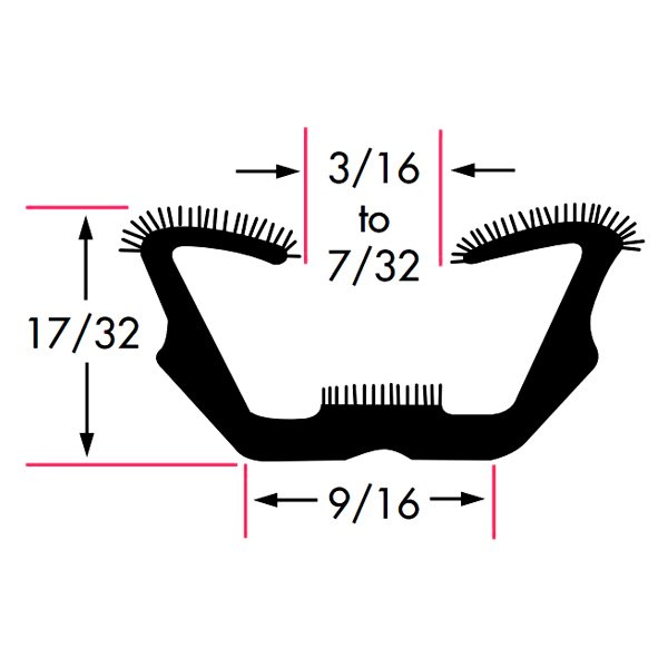 Fairchild® - Flexible Flocked Rubber Glass Run Window Channel