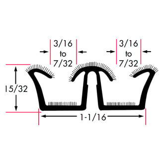 Fairchild® - Flexible Flocked Rubber Glass Run Window Channel