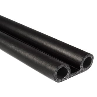 Fairchild® - Black EPDM Sponge Rubber Double Bulb Seal