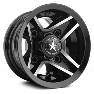 FAIRWAY ALLOYS® - DIVOT ATV/UTV Gloss Black with Machined Face Wheel