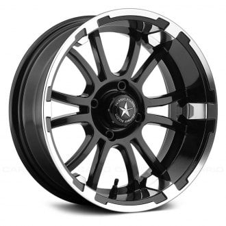 FAIRWAY ALLOYS® - SIXER ATV/UTV Matte Black with Machined Accents Wheel