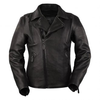 Ladies Leather Motorcycle Vest FIL550CSL 