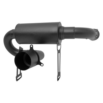 Gibson® - Single Stainless Steel Black Ceramic Straight Cut Muffler