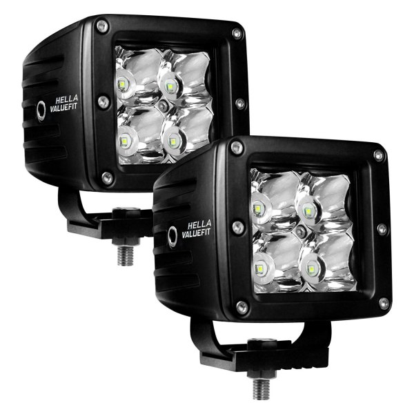 Hella® - ValueFit 3.1" 2x12W Cube Flood Beam LED Lights