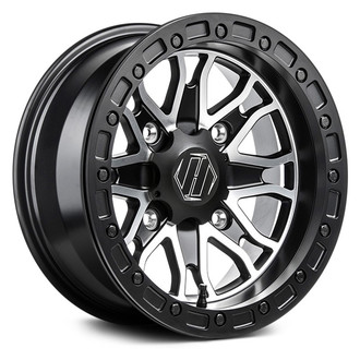 HiPer® - Raptor Front ATV/UTV Black Contrast Machined Wheel