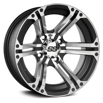 ITP® - SS212 Rear ATV/UTV Machined/Black Accents Alloy Aluminum Wheel