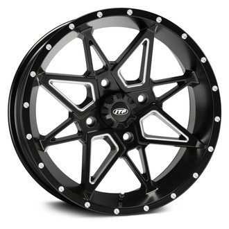 ITP® - Tornado Front ATV/UTV Matte Black/Milled Accents Alloy Aluminum Wheel