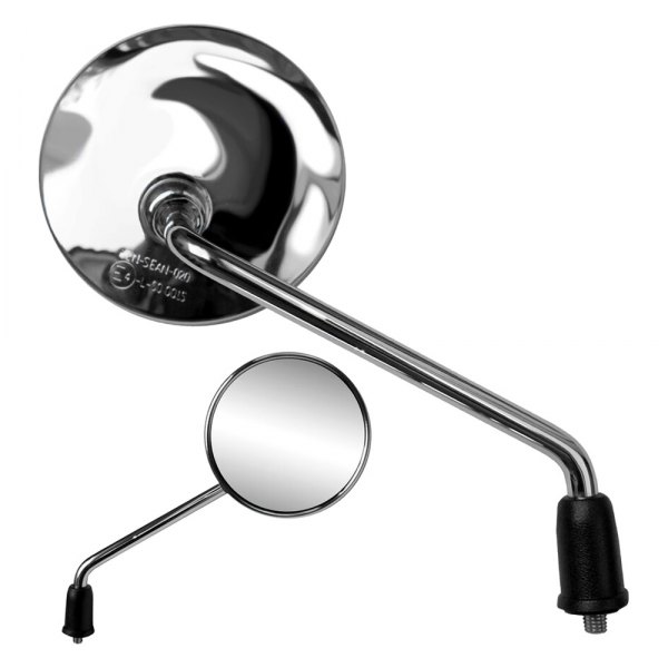 Pair Classic Polished Stainless Steel Car Door Mirrors OE Spec UNIVERSAL