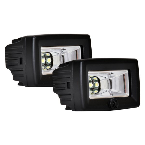 KC HiLiTES® - C-Series 3" 2x20W Cube Flood Beam LED Backup Lights