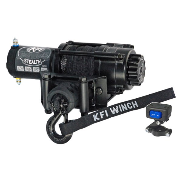 KFI® SE25 ATV Stealth Series 2,500 lbs Winch with 50' Synthetic Cable