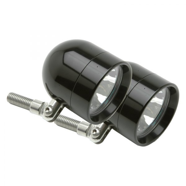 Lazer Star® - Handlebar Shorty Series Pivot Mount 2.25" 2x100W Round Black Anodized Housing Spot/Flood Combo Beam Light Kit
