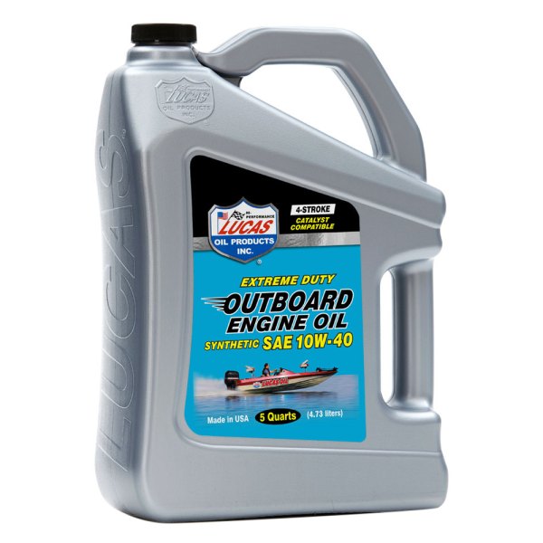 Lucas Oil® - Outboard SAE 10W-40 Synthetic Engine Oil, 5 Quarts