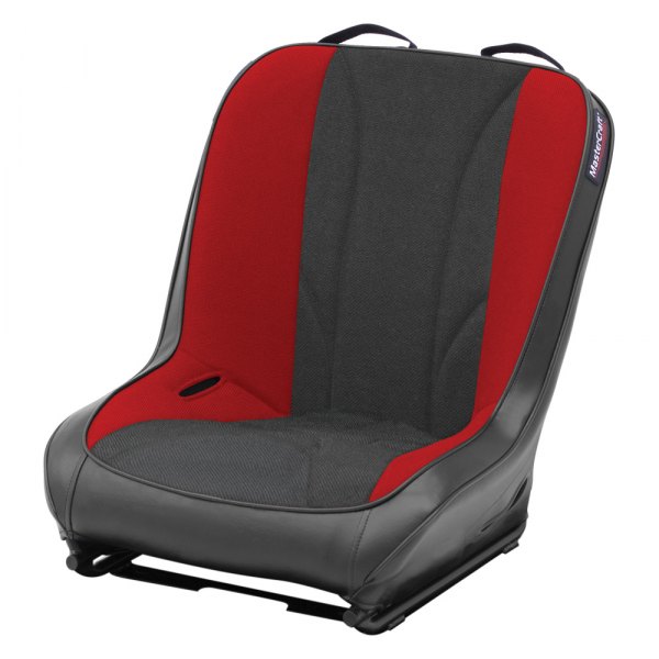 MasterCraft Safety® - PWR Sport™ Black with Black Center and Red Side Panels Premium Suspension UTV Seat