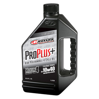 Maxima Racing Oils® 30-029128 - Pro Plus+ SAE 10W-40 Synthetic 4T Motorcycle Engine Oil, 1 Gallon