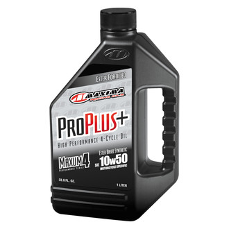 Maxima Racing Oils® - Pro Plus+ SAE 10W-50 Synthetic 4T Motorcycle Engine Oil, 1 Gallon