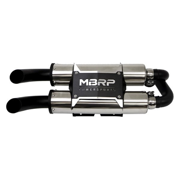 MBRP® - Black/Chrome Performance Dual Stack Black/Chrome Slip-On Mufflers