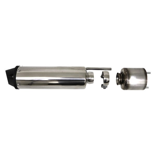 MBRP® - Black/Chrome Performance Round Black/Chrome Slip-On Muffler