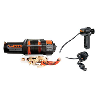 Mile Marker® - ATV/UTV Waterproof 3,500 lbs Electric Winch with Synthetic Rope and Standard Electronics